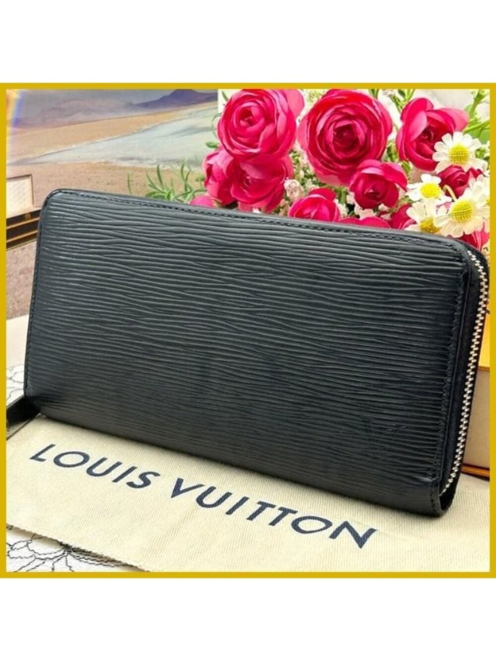 Louis Vuitton Epi Zippy Wallet Noir
